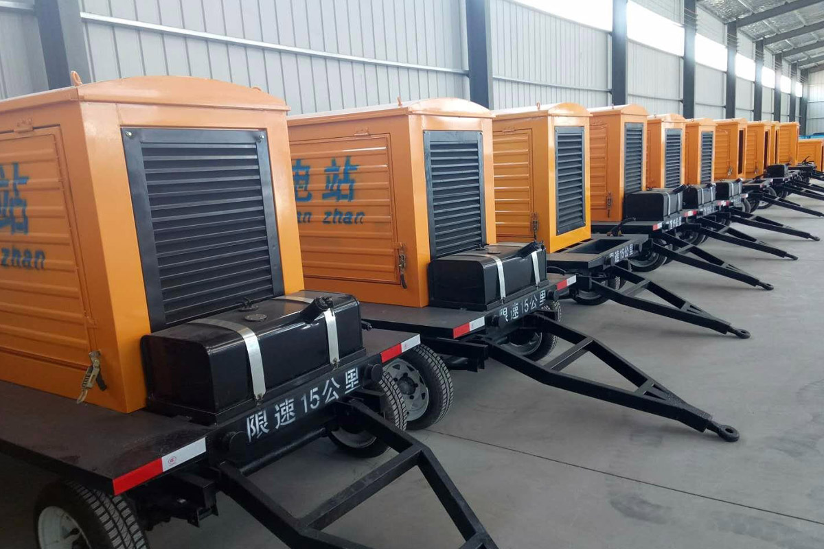 双峰发电机租赁施工现场